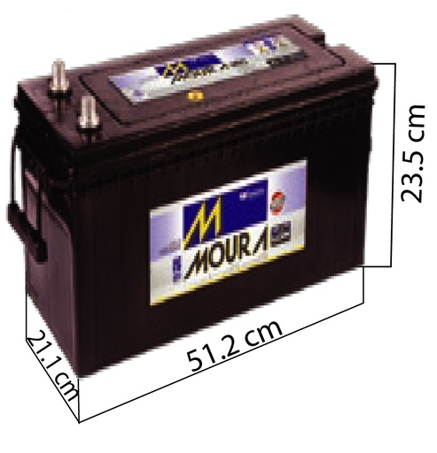 [ME150BI] Bateria 4D Moura 12V / 150Ah / 211X512X235 / - +