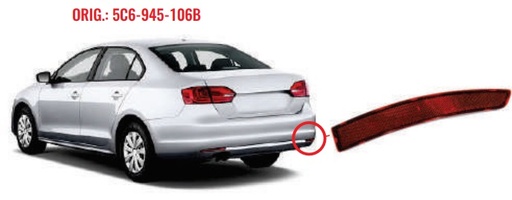 [RDS-1551] Reflector Vw Jeta  2015 A 2017 Lado-Original Nmero De Origen 5C6-945-106-B