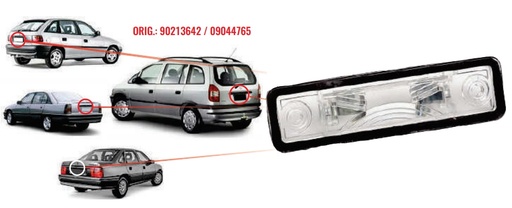 [RDS-3526] Linterna De Placa 95/96; Astra 95/96; Zafira 98/01 Y Omega 93/96 Cod. Original: 90213642