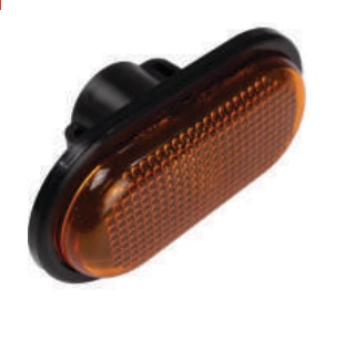 [RDS-3803AM] Intermitente Lateral Amarelo Com Moldura Preta - Renault - Clio - Duster - Kangoo - Master