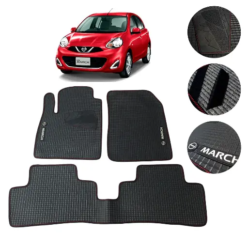 [MYT-PVC-MARCH] Juego De Tapetes Pvc Nissan March 2012-2020 Antideslizantes