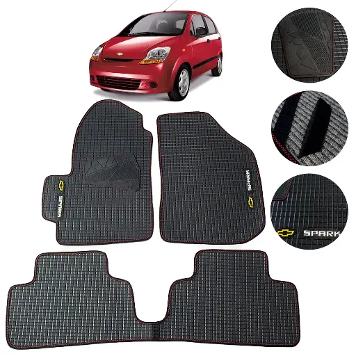 [MYT-PVC-SPARK] Juego De Tapetes Pvc Chevrolet Spark Antideslizantes