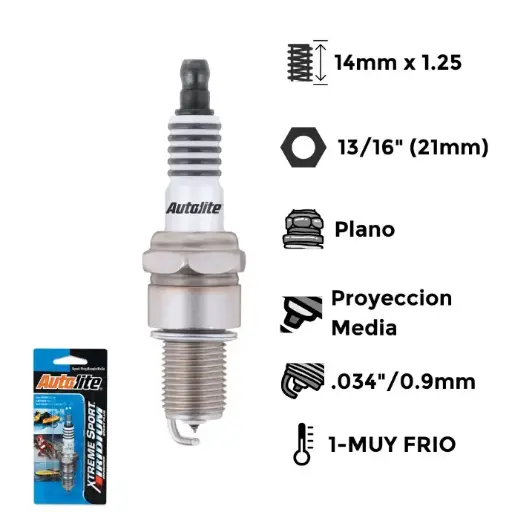 [AXS61] Bujías Autolite Iridium X4 - NGK BPR7ES CHAMP RN6YC DENSO W24EPR-U - IW24