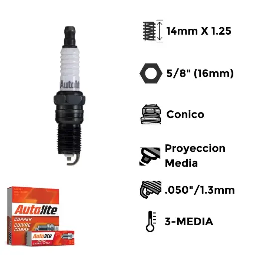 [A103] Bujías Autolite Cobre X4 - CHAMPION RS9YC