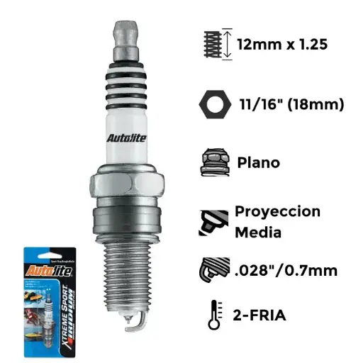 [AXS4162] Bujías Autolite Iridium Níquel Estándar X4 - NGK BP6ES BOSCH W6D