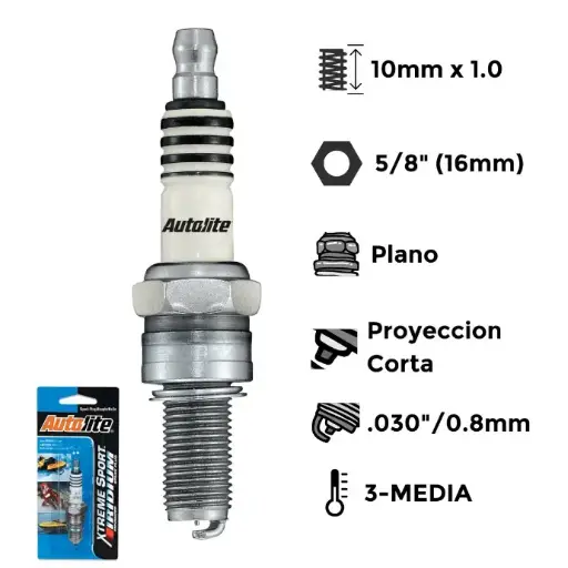 [AXS4303] Bujia Autolite Iridium X4 - NGK B6S - CR7E- CR8EH-9S