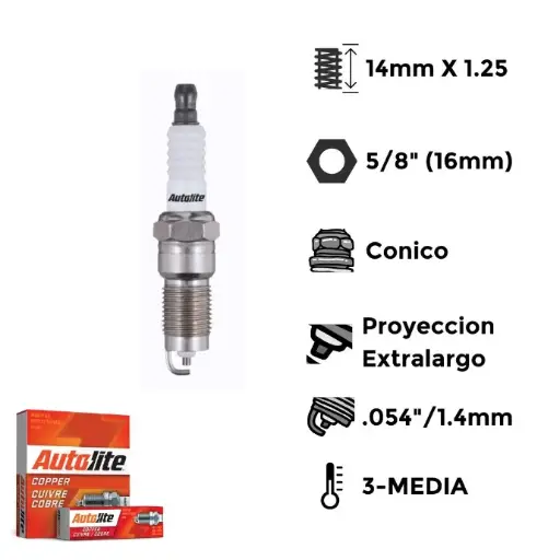 [A5143] Bujías Autolite Cobre Champion Copper Plus Spark Plug